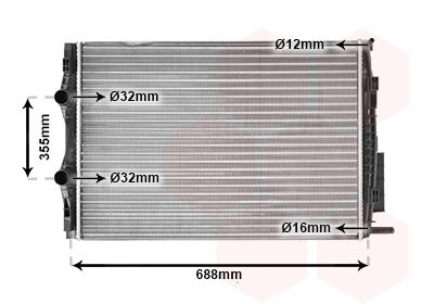 VAN WEZEL Radiaator,mootorijahutus 43002387